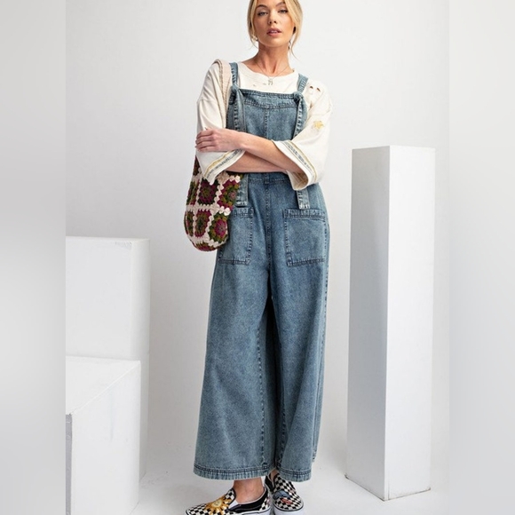Alice and Me one piece Woman's Overalls Jumper Romper Denim - Picture 7 of 8